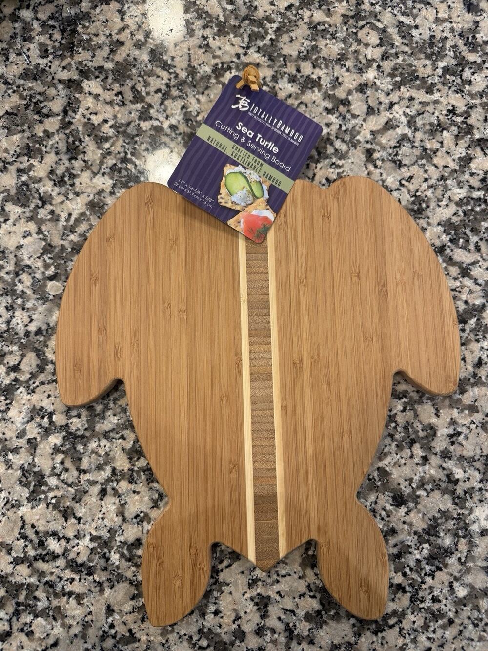 Totally Bamboo Sea Turtle Cutting Board – Eco-Friendly Bamboo Serving Board Gift